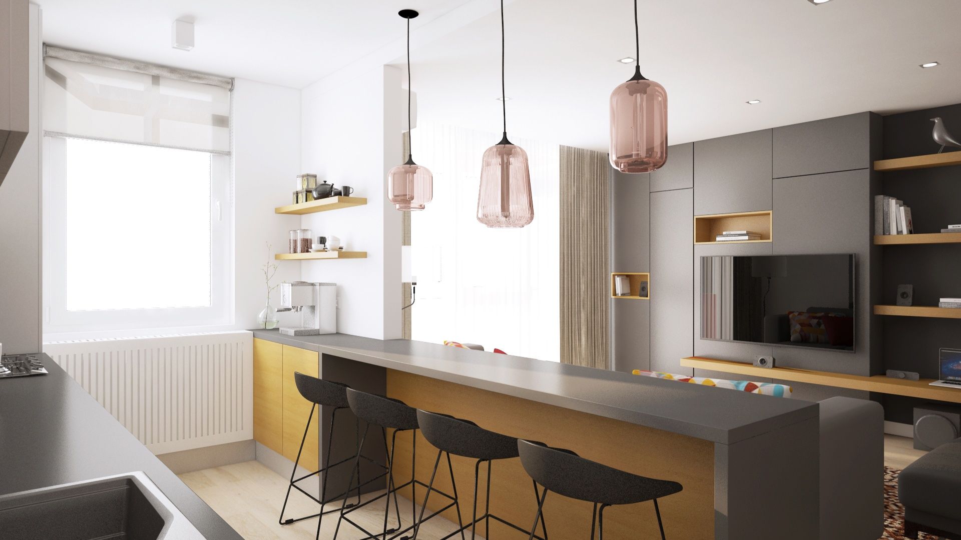 Design interior Two-Room Apartment in Oradea Oradea România Davidsign - 3